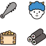 Setsubun Kanabo Oni Fukumame Ehomaki SVG Icon